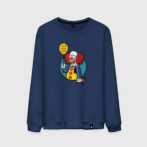 Мужской свитшот Клоун Оно - Симпсоны / Тёмно-синий – фото 1