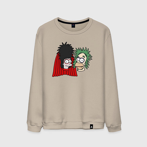 Мужской свитшот Симпсоны зомби / Миндальный – фото 1