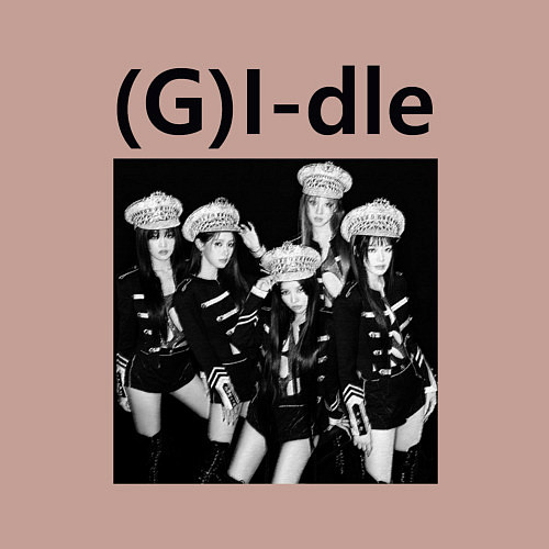 Мужской свитшот G I-dle группа в стиле империи / Пыльно-розовый – фото 3