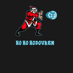 Свитшот хлопковый мужской Santa fighter, цвет: черный — фото 2