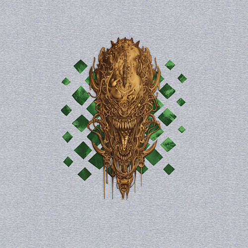 Мужской свитшот Золотой ксеноморф / Меланж – фото 3