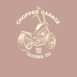 Свитшот хлопковый мужской Chopper garage, цвет: пыльно-розовый — фото 2