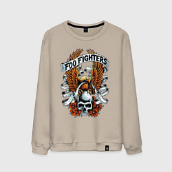 Свитшот хлопковый мужской Foo Fighters - eagle, цвет: миндальный