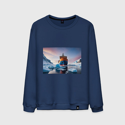 Мужской свитшот Северный морской путь / Тёмно-синий – фото 1