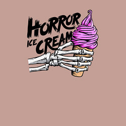 Свитшот хлопковый мужской Horror ice cream, цвет: пыльно-розовый — фото 2