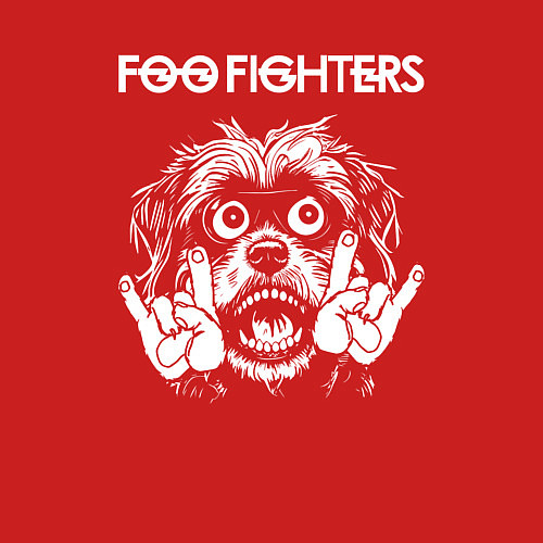 Мужской свитшот Foo Fighters rock dog / Красный – фото 3