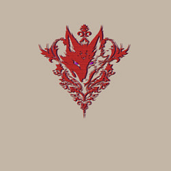 Свитшот хлопковый мужской Лис с узорами, цвет: миндальный — фото 2