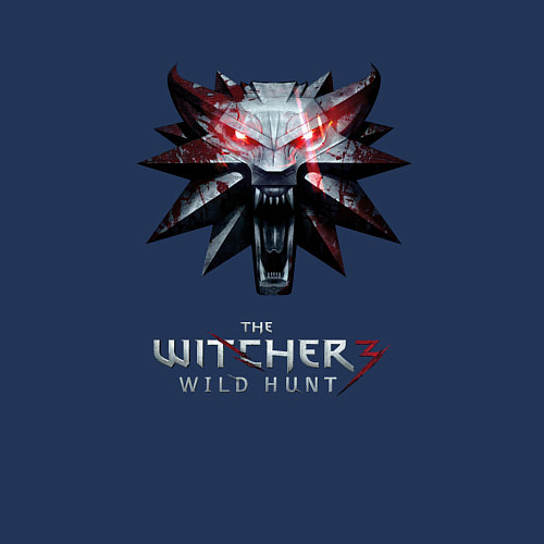 Мужской свитшот The Witcher logo / Тёмно-синий – фото 3