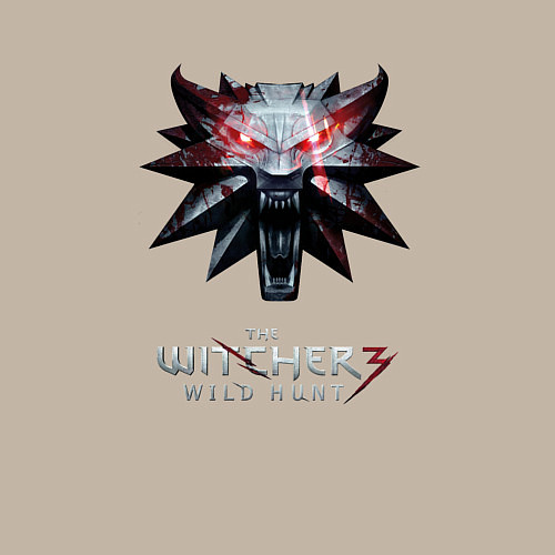 Мужской свитшот The Witcher logo / Миндальный – фото 3