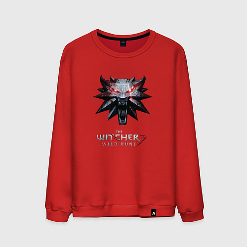 Мужской свитшот The Witcher logo / Красный – фото 1