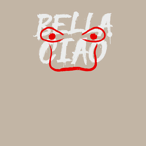 Мужской свитшот Bella ciao face / Миндальный – фото 3