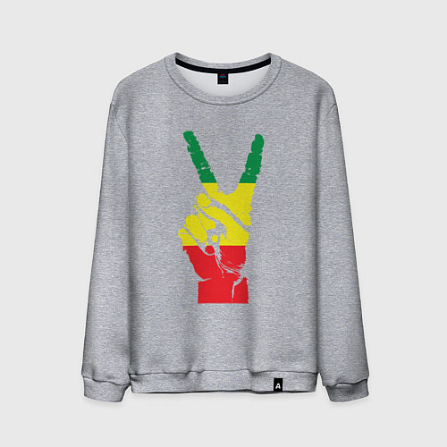 Мужской свитшот Jamaica peace / Меланж – фото 1