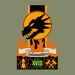 Свитшот хлопковый мужской Salamanders Warhammer 40k, цвет: авокадо — фото 2