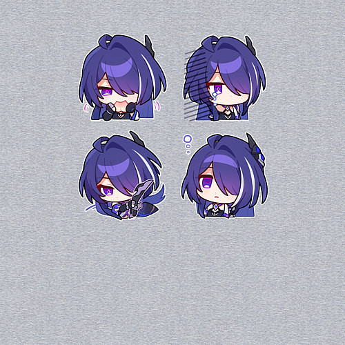 Мужской свитшот Ахерон стикеры / Меланж – фото 3