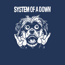 Свитшот хлопковый мужской System of a Down rock dog, цвет: тёмно-синий — фото 2