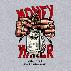 Свитшот хлопковый мужской Money maker hands, цвет: меланж — фото 2