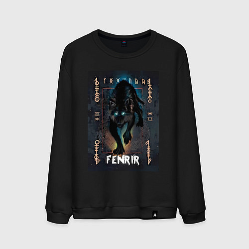 Мужской свитшот Fenrir black vinyl / Черный – фото 1