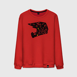 Свитшот хлопковый мужской Космический кемпер, цвет: красный