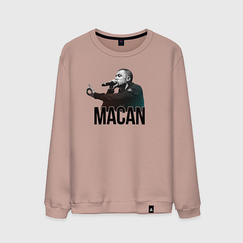 Мужской свитшот Macan - Rap / Пыльно-розовый – фото 1