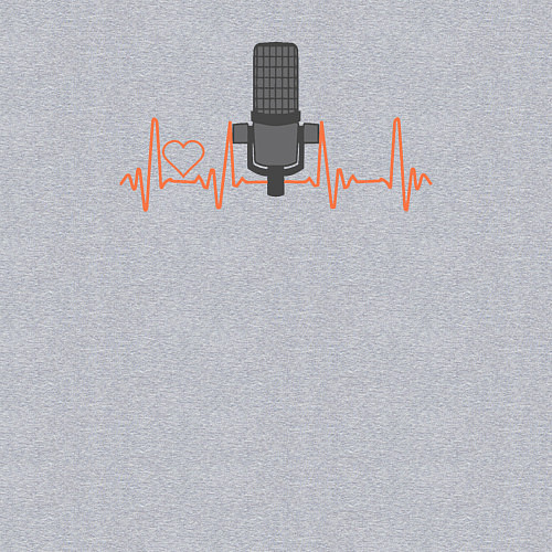 Мужской свитшот Love music / Меланж – фото 3