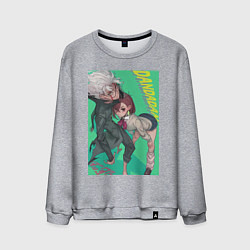 Свитшот хлопковый мужской Дандадан Момо Аясэ, цвет: меланж