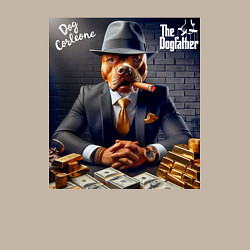 Свитшот хлопковый мужской Dog Corleone - ai art fantasy, цвет: миндальный — фото 2