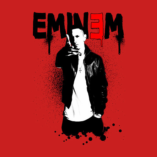 Мужской свитшот Eminem finger / Красный – фото 3