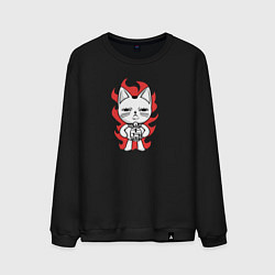 Свитшот хлопковый мужской Дандадан - Турбо бабка yokai, цвет: черный