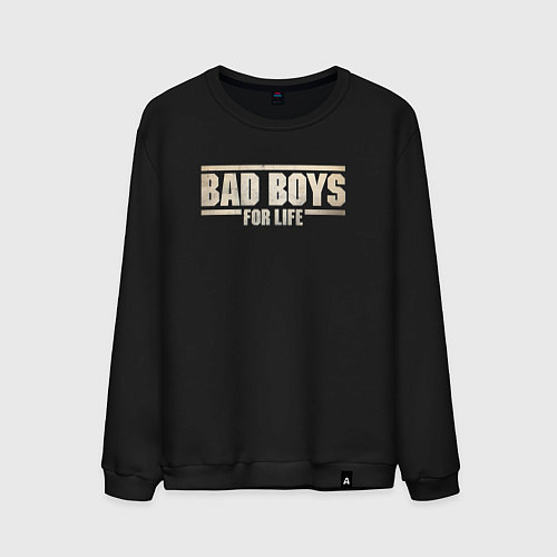 Мужской свитшот Bad boy for life / Черный – фото 1