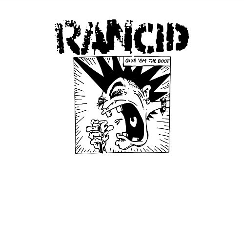 Мужской свитшот Rancid give em the boot / Белый – фото 3