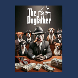 Свитшот хлопковый мужской Dog Corleone and his mafia, цвет: тёмно-синий — фото 2