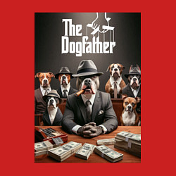 Свитшот хлопковый мужской Dog Corleone and his mafia, цвет: красный — фото 2