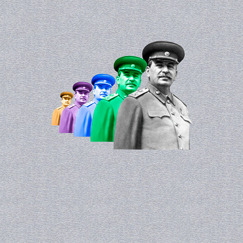 Мужской свитшот Pop art товарищ Сталин / Меланж – фото 3