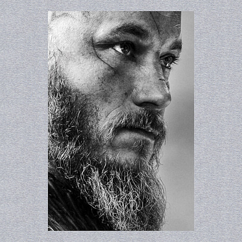 Мужской свитшот Рагнар: воин севера / Меланж – фото 3