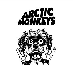 Свитшот хлопковый мужской Arctic Monkeys - rock dog, цвет: белый — фото 2