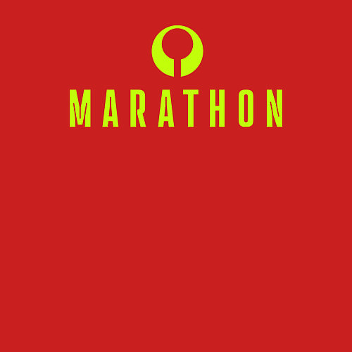 Мужской свитшот Marathon logo / Красный – фото 3