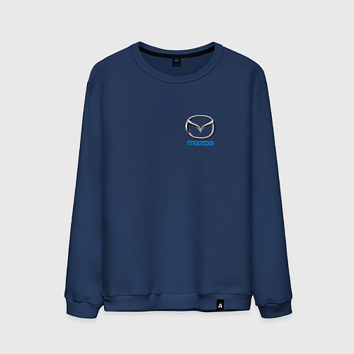 Мужской свитшот Mazda auto logo / Тёмно-синий – фото 1