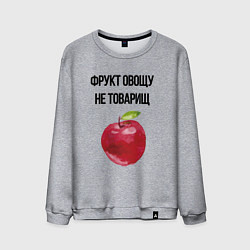 Свитшот хлопковый мужской Фрукт овощу не товарищ, цвет: меланж