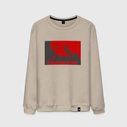 Свитшот хлопковый мужской Comrade, цвет: миндальный