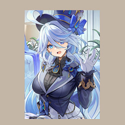 Свитшот хлопковый мужской Геншин Фурина, цвет: миндальный — фото 2