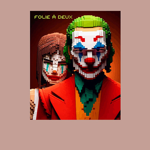 Мужской свитшот Joker and Minecraft - collaboration / Пыльно-розовый – фото 3