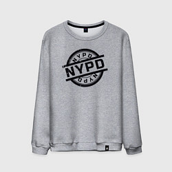 Свитшот хлопковый мужской New York police, цвет: меланж