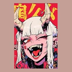 Свитшот хлопковый мужской Демоница улыбается, цвет: пыльно-розовый — фото 2