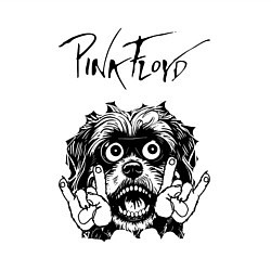 Свитшот хлопковый мужской Pink Floyd - rock dog, цвет: белый — фото 2