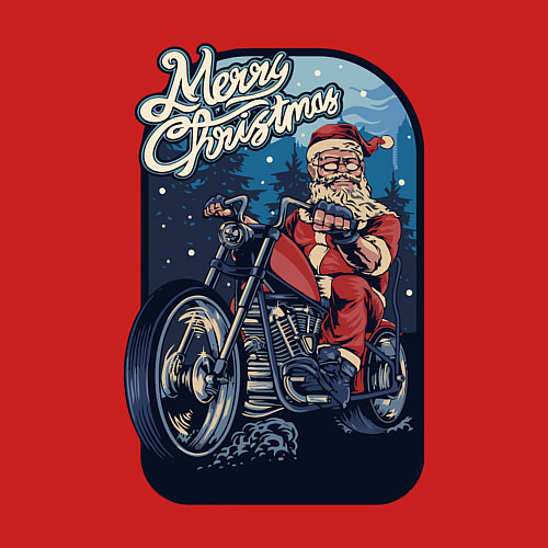 Мужской свитшот Santa Biker / Красный – фото 3