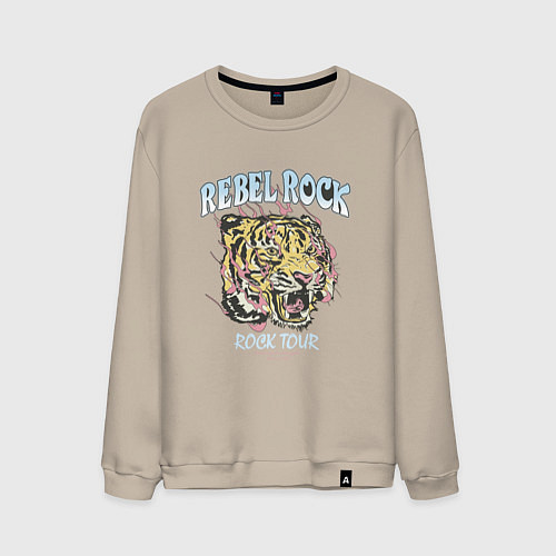 Мужской свитшот Мятежный рок / Миндальный – фото 1