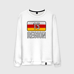 Свитшот хлопковый мужской Region 15, цвет: белый