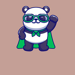 Свитшот хлопковый мужской Панда в плаще, цвет: пыльно-розовый — фото 2