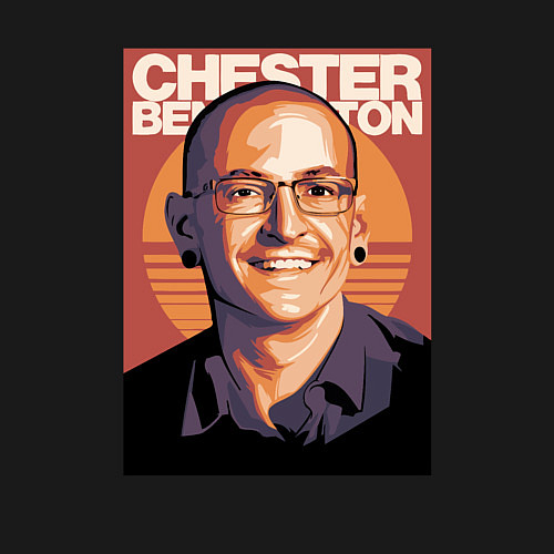 Мужской свитшот Chester из Linkin park / Черный – фото 3