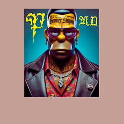 Свитшот хлопковый мужской Homer Simpson - punk is not dead, цвет: пыльно-розовый — фото 2